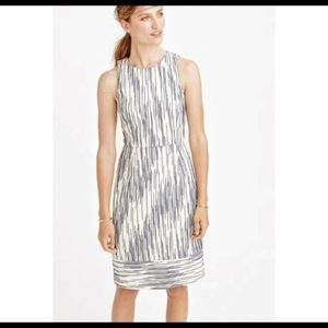J Crew Italian Tweed Blue and White Dress 💙